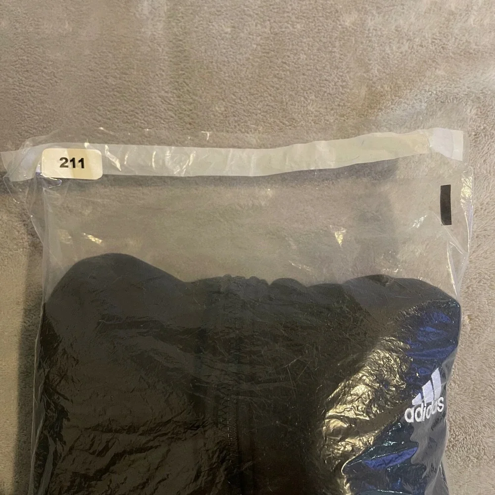 Vintage Y2K Adidas Mens 2X Full Zip Hoodie Black Logo‎ Sleeve Sweatshirt Sweater